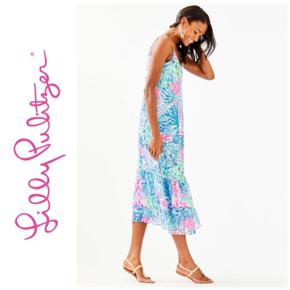 Lilly Pulitzer | NWT Winni Maxi Dress Size Large Sink Or Swim